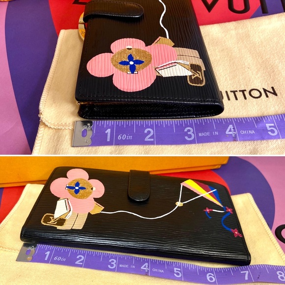 Louis Vuitton long wallet custom painted Vivienne - Picture 9 of 10